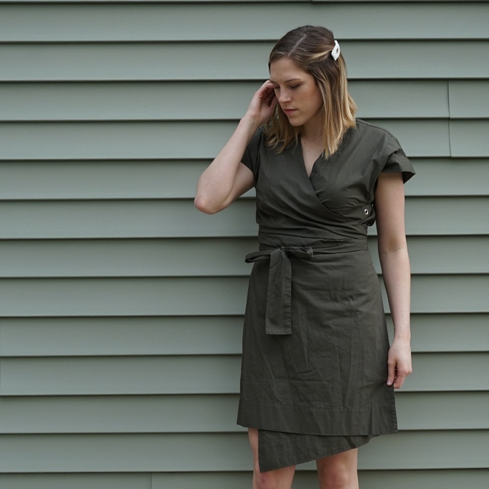 INSP x Tezza Design Asymmetrical Wrap Dress